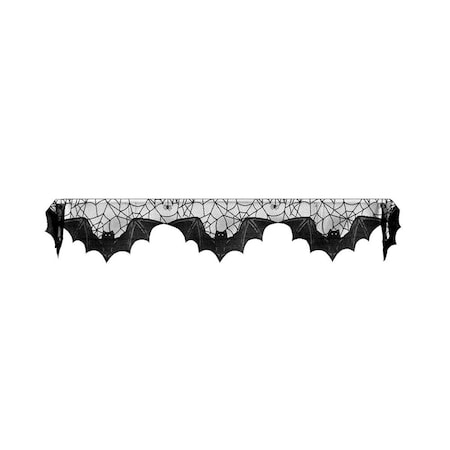 Heritage Lace Heritage Lace BA-2080MSB Bats 20 x 80 in. Mantle Scarf BA-2080MSB